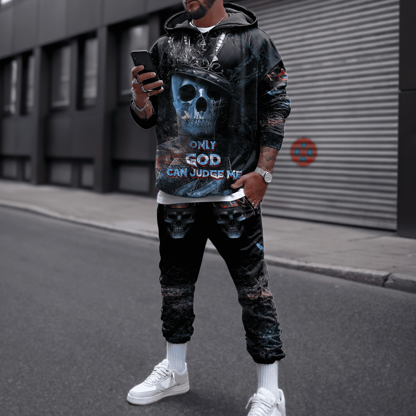 Skull 3D All Over Printed Combo Hoodie + Sweatpant
