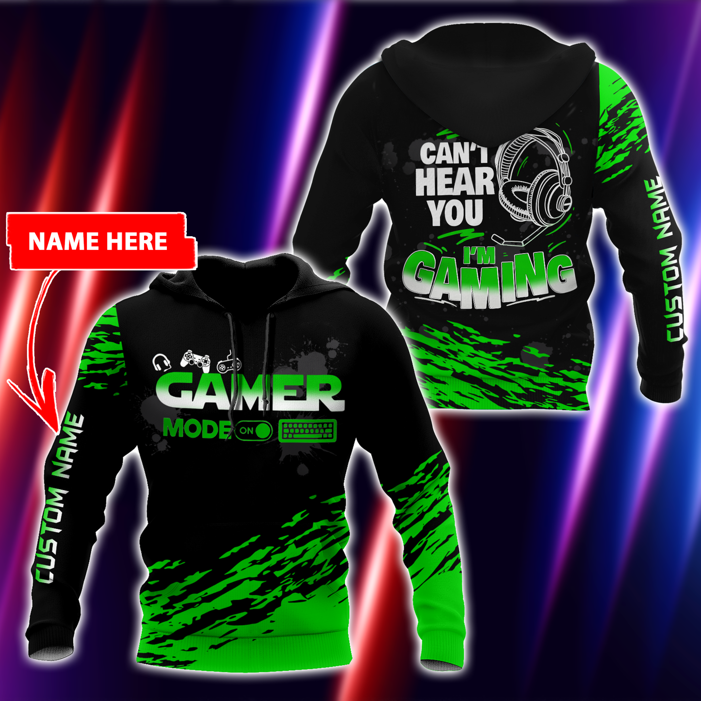 Can't Hear You I'm Gaming Personalized Name PD29042101