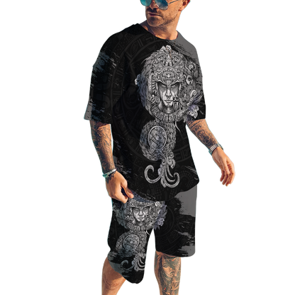 Aztec 3D All Over Printed Combo T-Shirt BoardShorts
