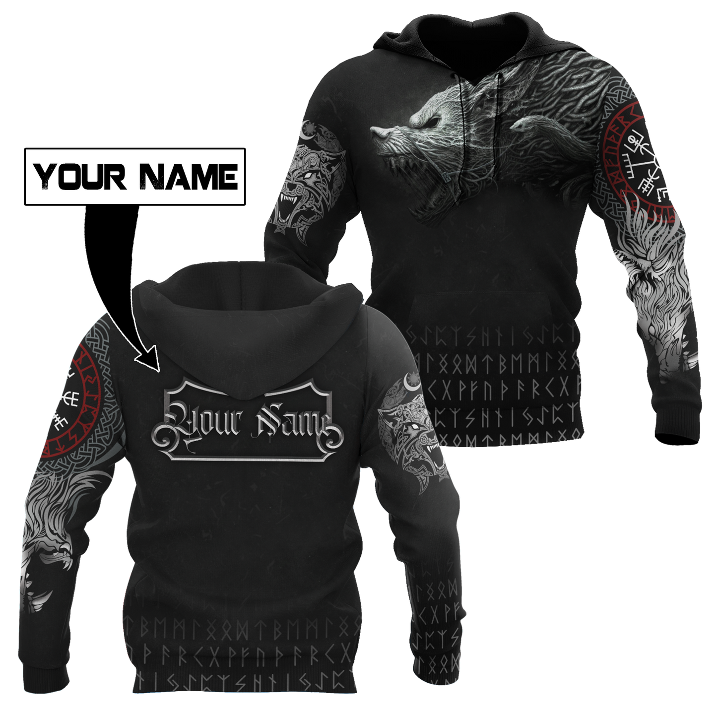 Customize Name Fenrir Viking Hoodie For Men And Women DQB10062101