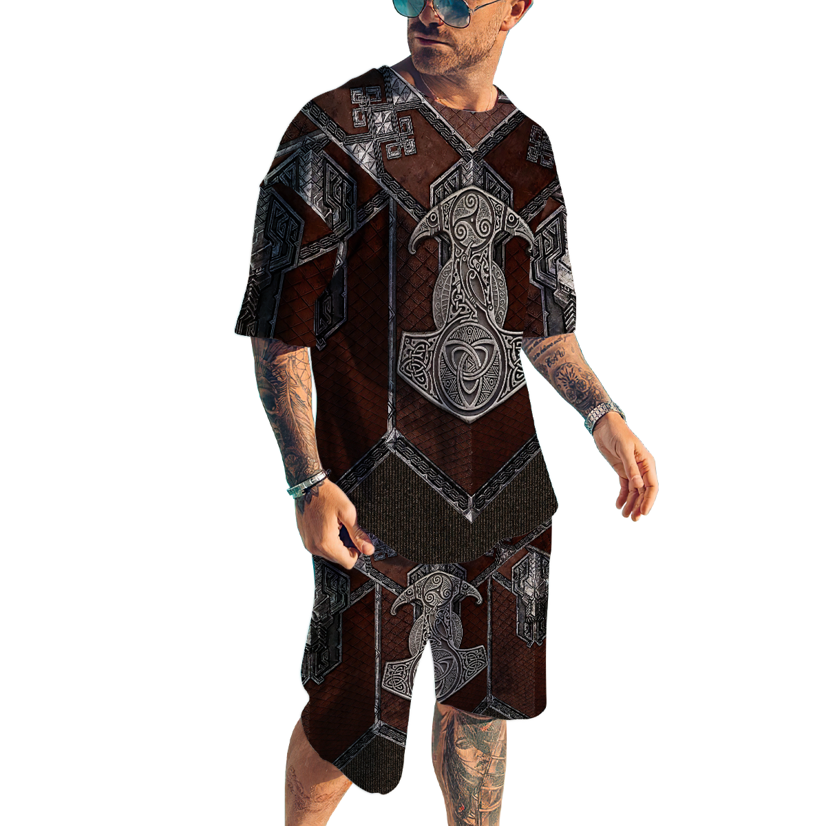 Viking 3D All Over Printed Combo T-Shirt BoardShorts