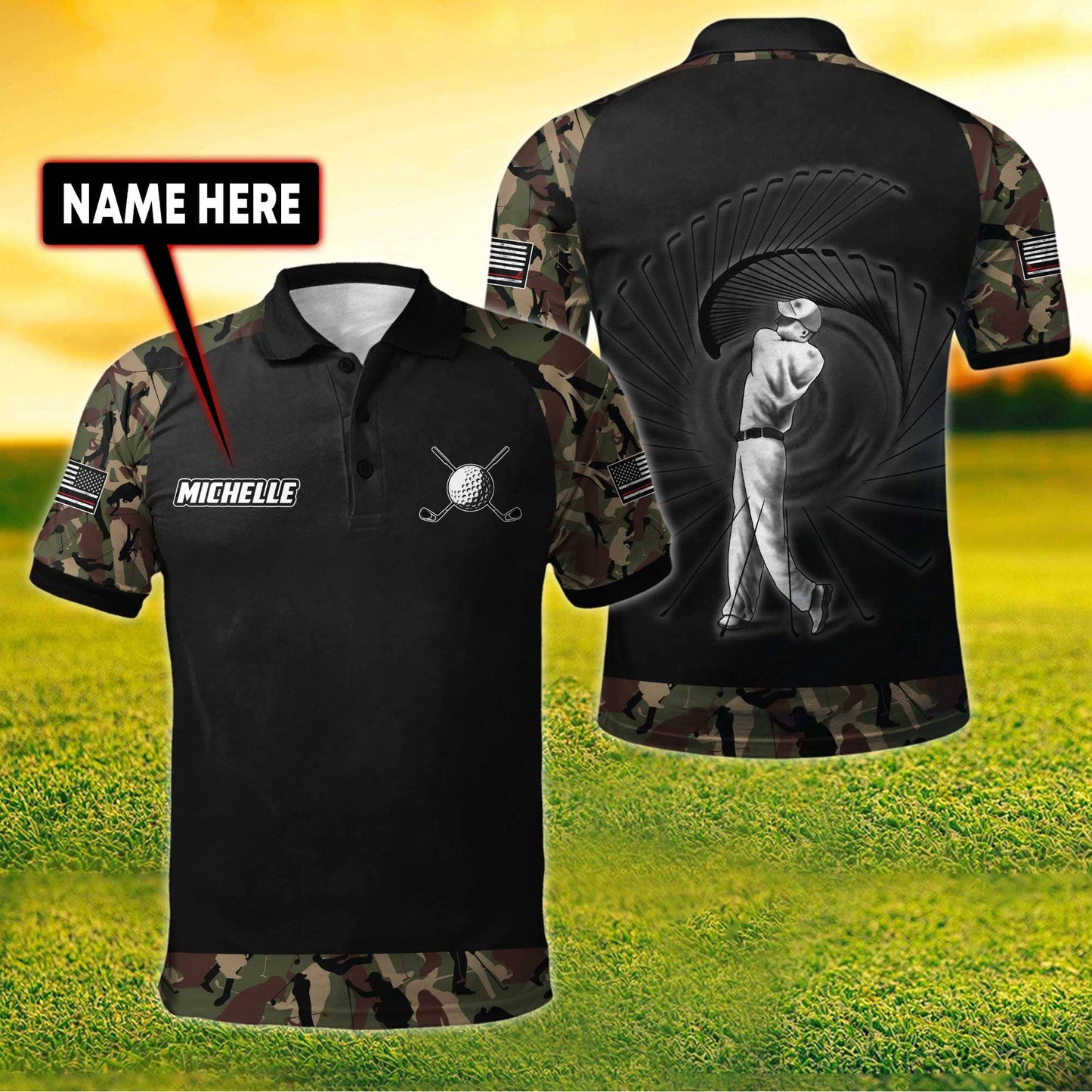 Custom Name XT Golf 3D Printed Shirts