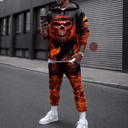 Skull 3D All Over Printed Combo Hoodie + Sweatpant