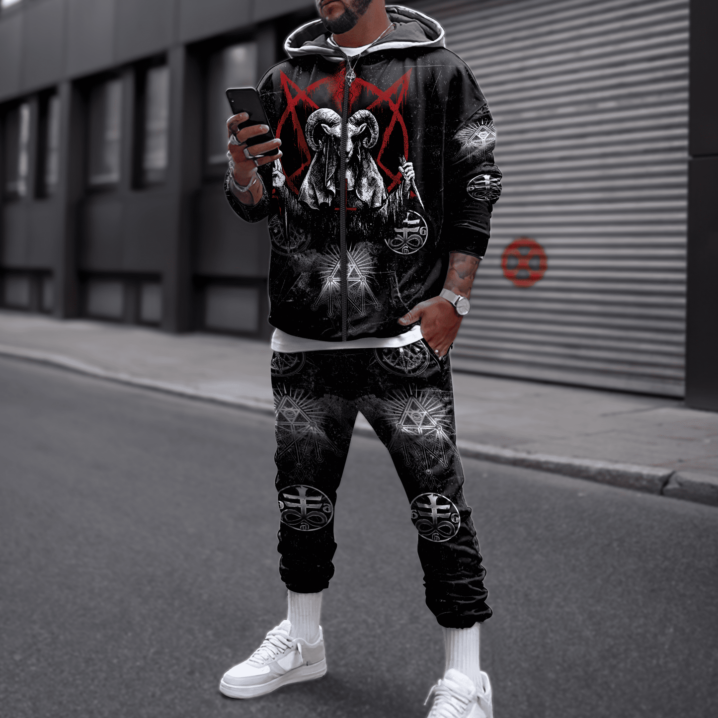 Dark Satanic 3D All Over Printed Combo Hoodie + Sweatpant