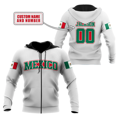 Persionalized name Mexico 3D All Over Printed Unisex Hoodie MH03052101