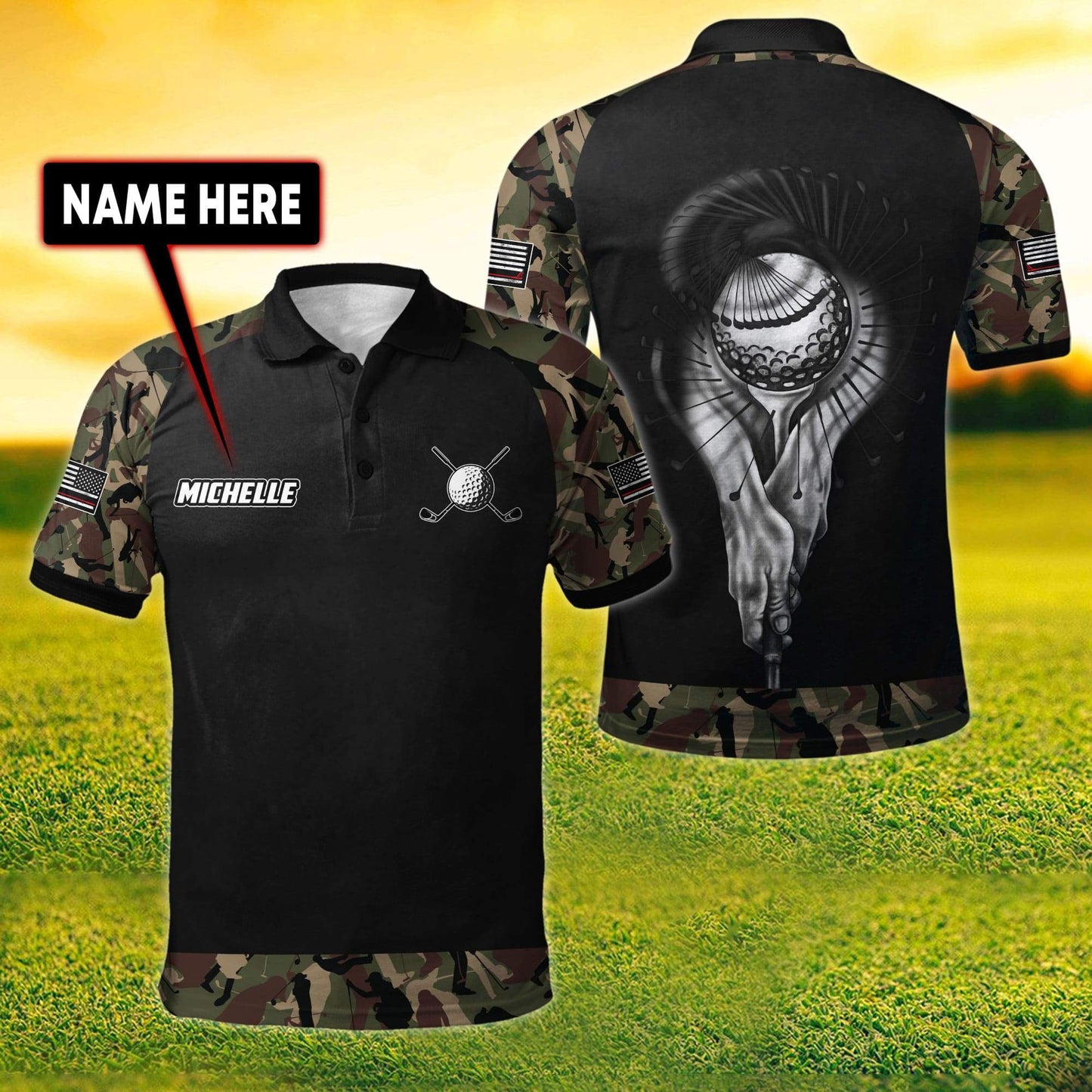 Custom Name XT Golf 3D Printed Shirts