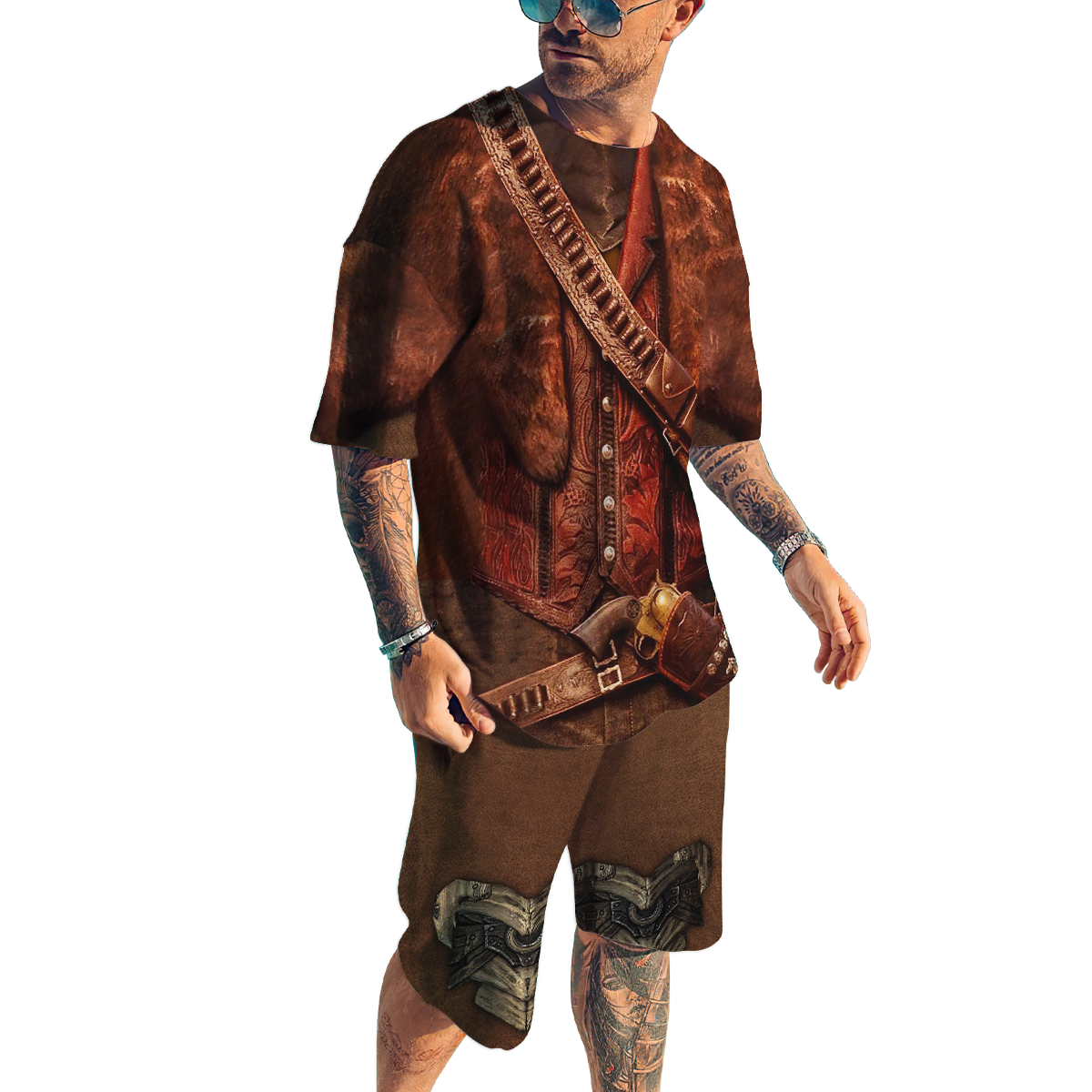 Cowboy Cosplay 3D All Over Printed Combo T-Shirt BoardShorts