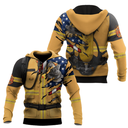 Firefighter 911 Patriot Day 3D All Over Printed Unisex Shirts