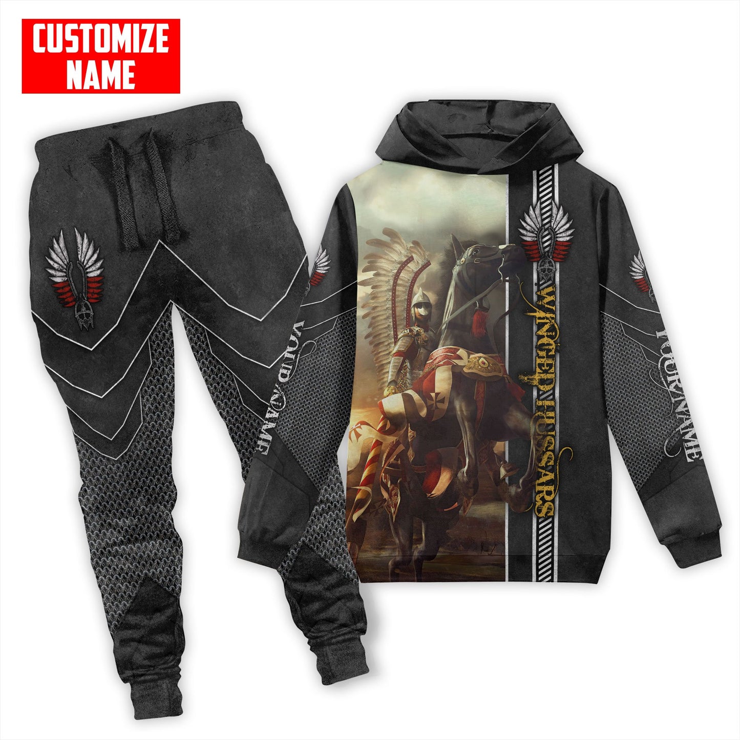 Premium Cavalry Winged Hussars Custom name Combo Hoodie Sweatpant