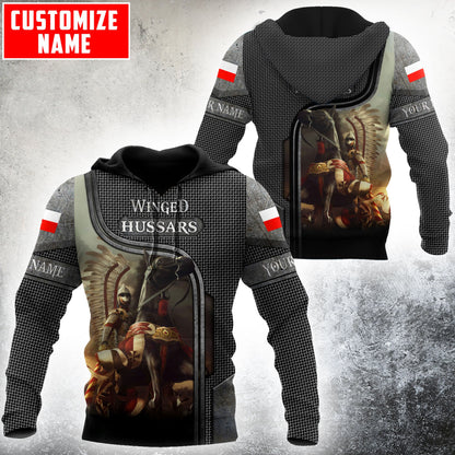 Premium Cavalry Winged Hussars armour pattern Custom name 3D Printed Shirts