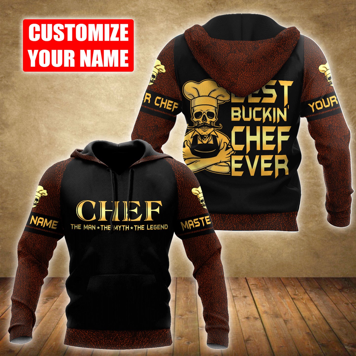 Custom Name Master Chef 3D All Over Printed Unisex Shirts