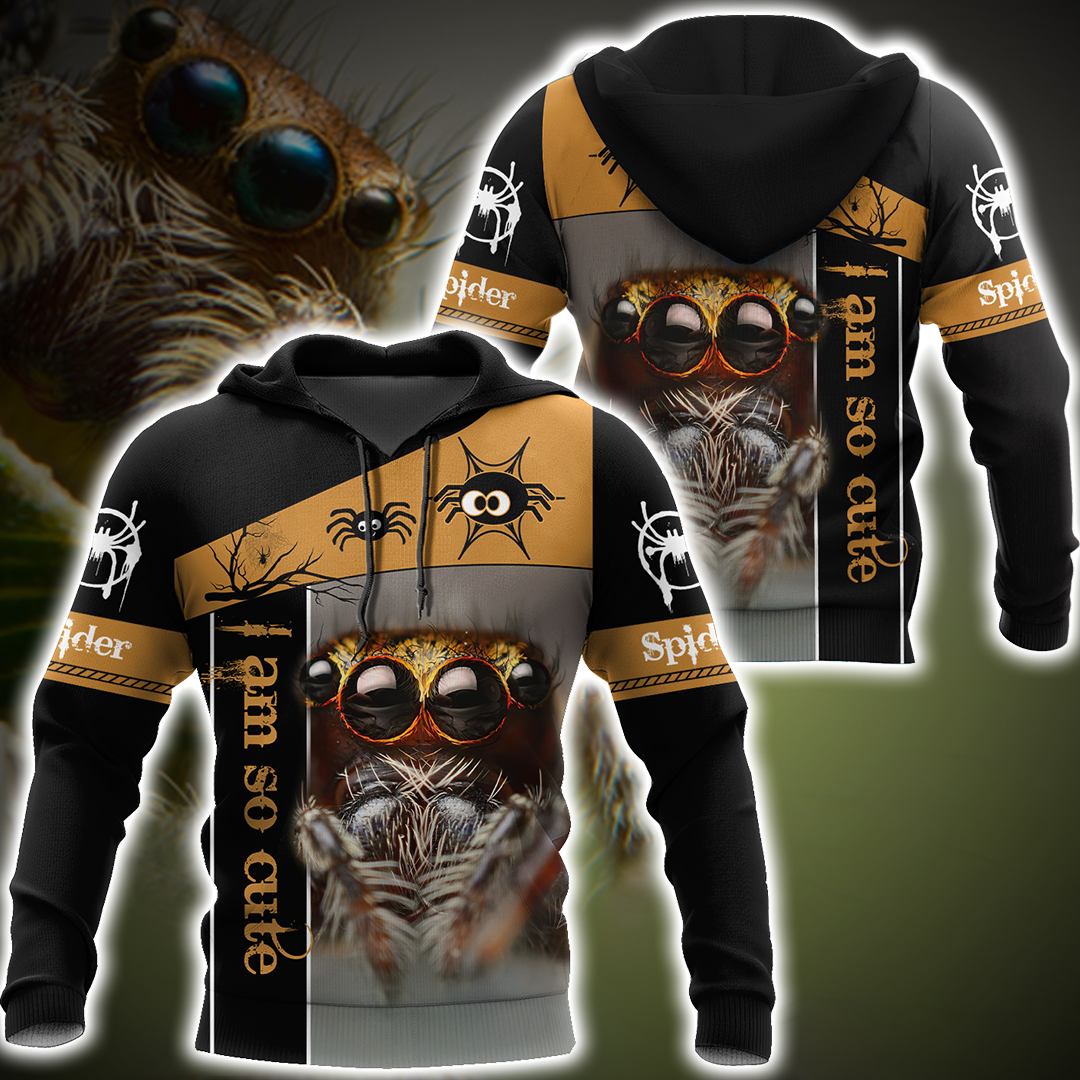 Spider Tarantula Cute 3D All Over Printed Premium Unisex Hoodie ML
