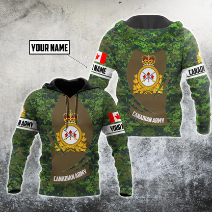 Personalized Name XT Canadian Army Pullover 3D All Over Printed Shirts DA11032106