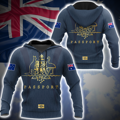 Australian passport custom name special unisex 3d print shirts