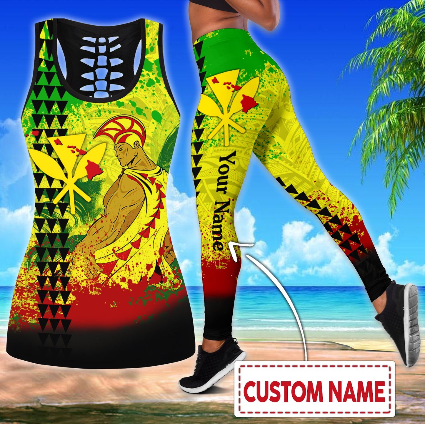 Custom name legging + hollow tank combo HHT22052104
