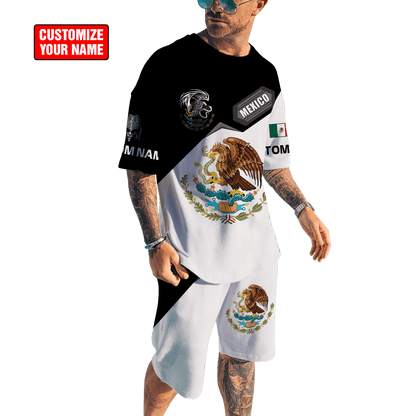 Personalized Name Mexico Combo T-shirt and Short 3D All Over Printed