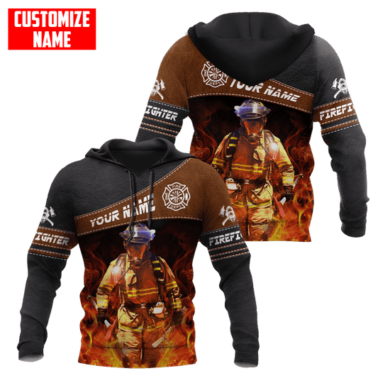 Customized Name Firefighter 3D All Over Printed Unisex Shirts
