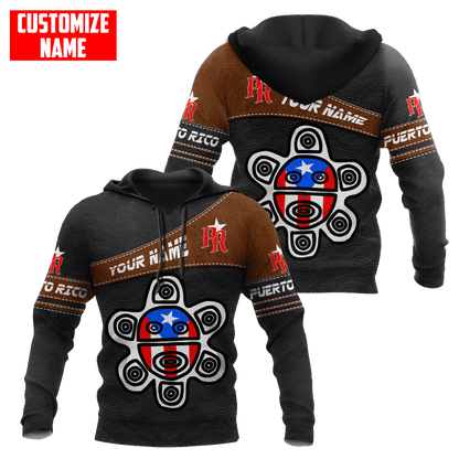 Customize Name Puerto Rico 3D All Over Printed Unisex Shirts
