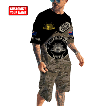 Custom name Australian Army Camo Combo T-Shirt Short DD16102102
