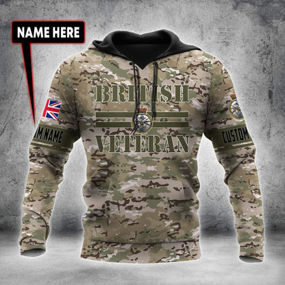 Custom Name XT British Veteran 3D Printed Shirts Pi15052105