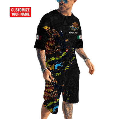 Personalized Name Mexico Combo T-shirt and Short 3D All Over Printed
