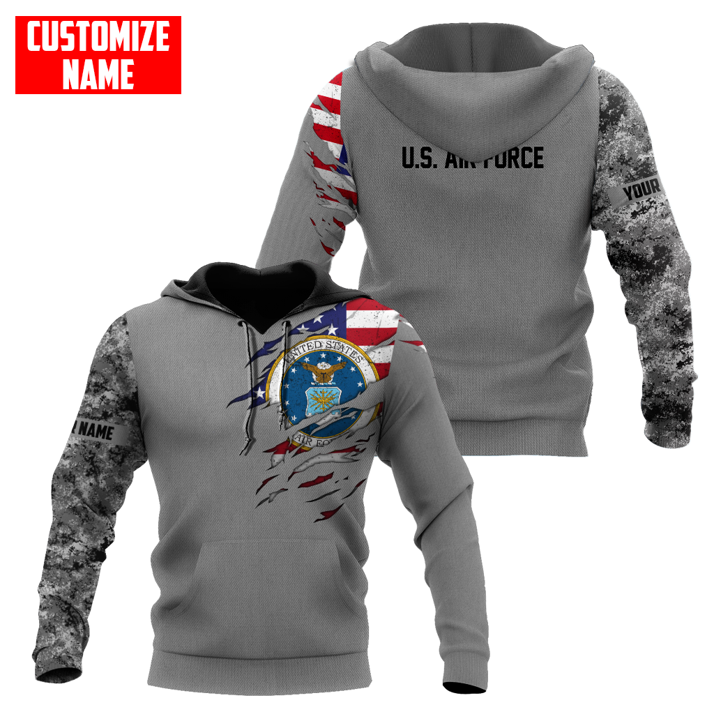 Custom name Soldier US Air Force 3d all over printed shirt hoodie MH06072108
