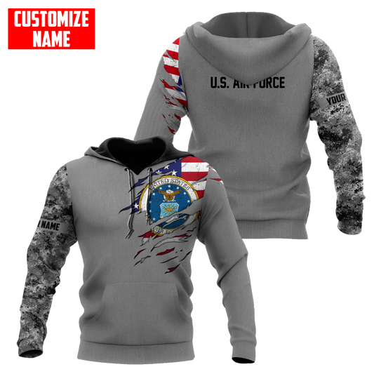 Custom name Soldier US Air Force 3d all over printed shirt hoodie MH06072108