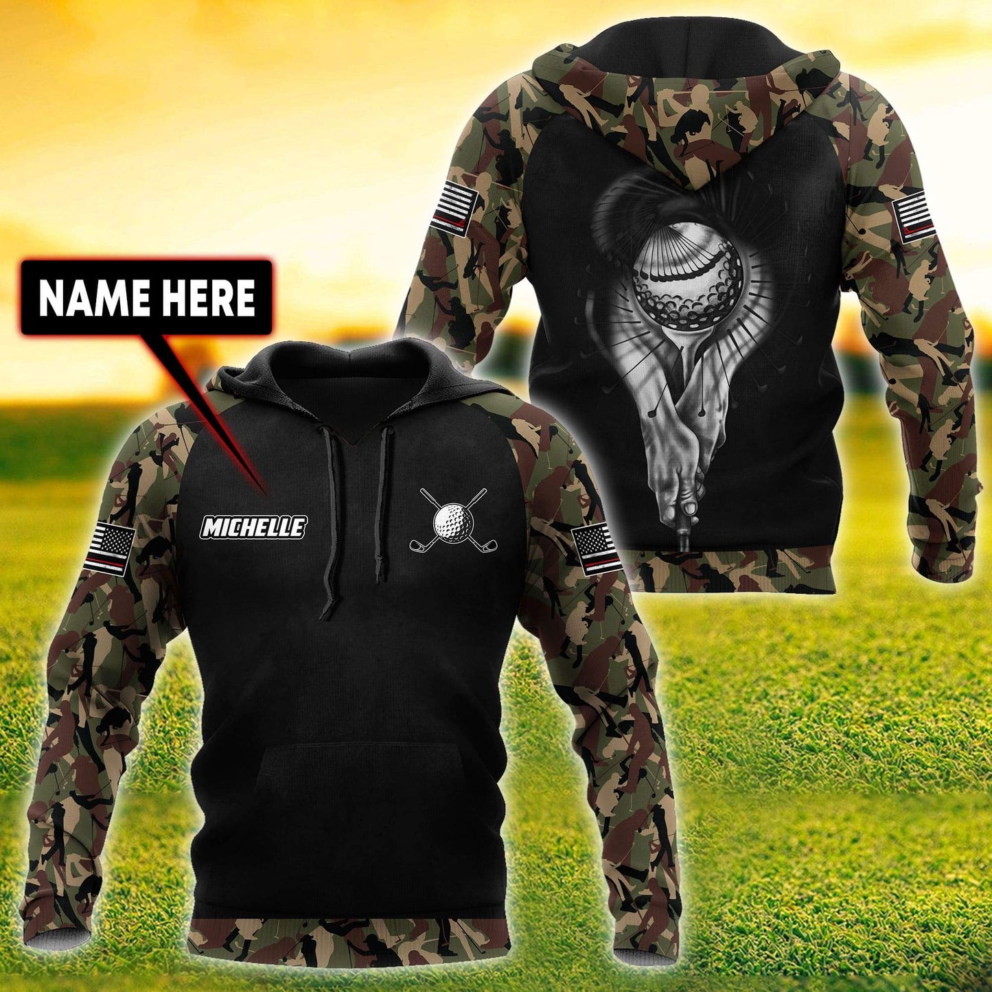 Custom Name XT Golf 3D Printed Shirts