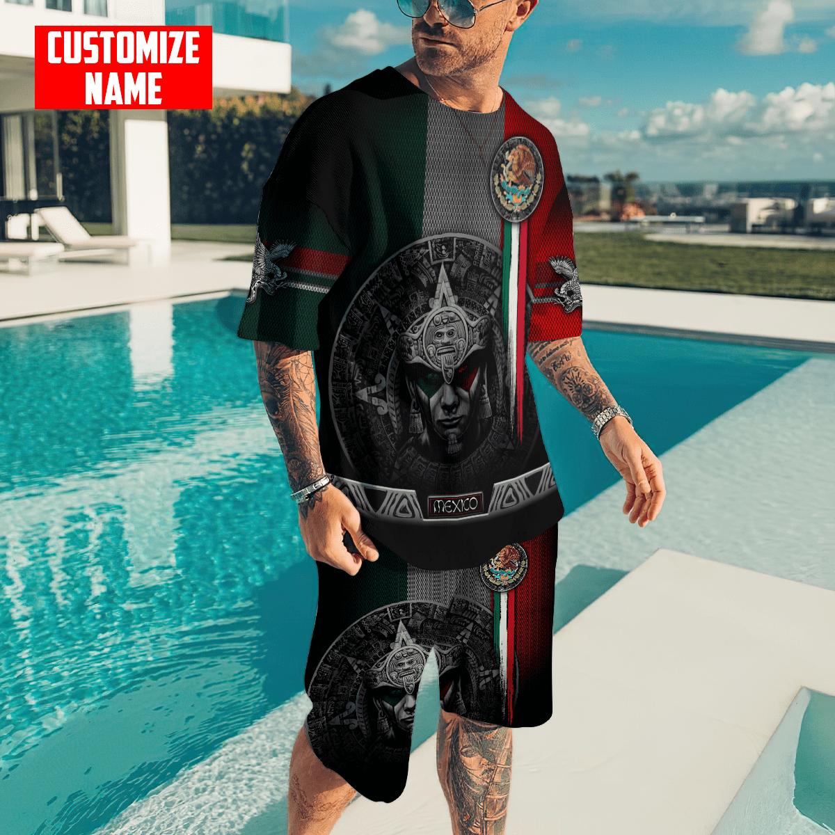 Customized Name Aztec Warrior 3D All Over Printed Unisex Shirts