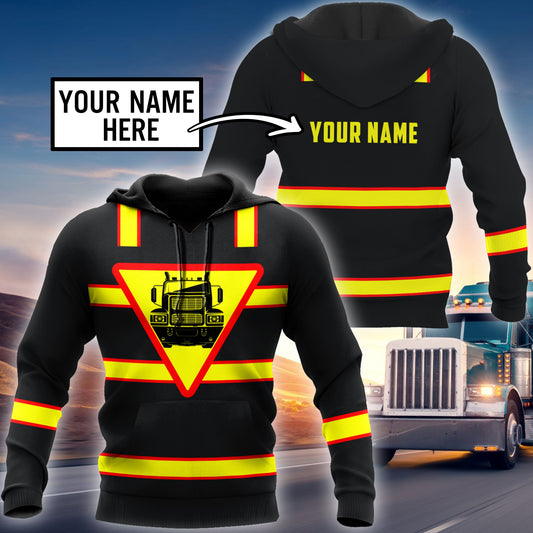 Premium Customized Name 3D All Over Printed Unisex Shirt For Trucker