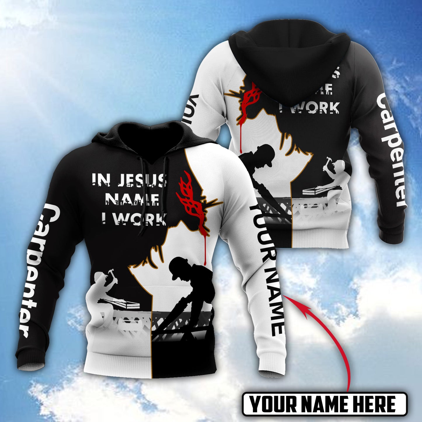 Premium In Jesus Name I Work 3D All Over Printed Unisex Shirts