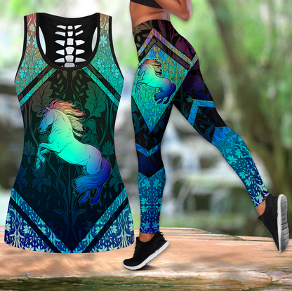 Horse Combo Legging + Tank Top 3D All Printed
