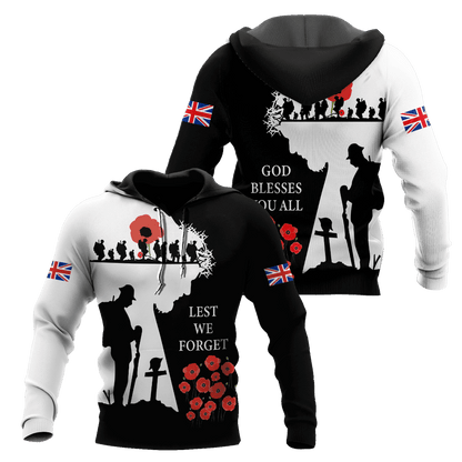 Remembrance Day Lest We Forget 3D All Over Printed Unisex Shirts