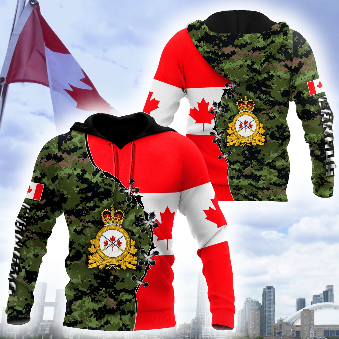 Canadian Army Pullover 3D All Over Printed Shirts NTN11032106