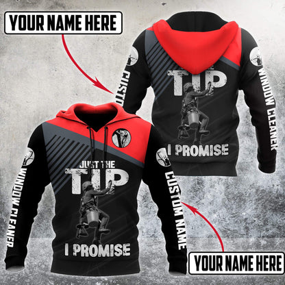Premium Personalized 3D Printed Window Cleaner Shirts Just The Tip MEI