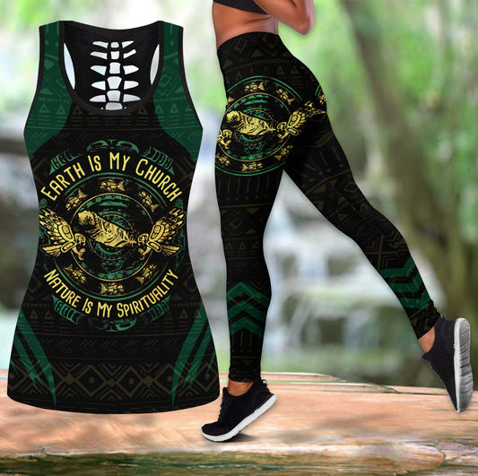 Native Earth Is By Church Combo Legging + Hollow Tanktop
