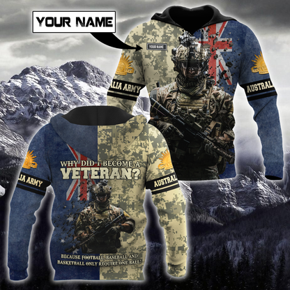 Personalized Name - The Australian Army 3D All Over Printed Shirts DQB16032104