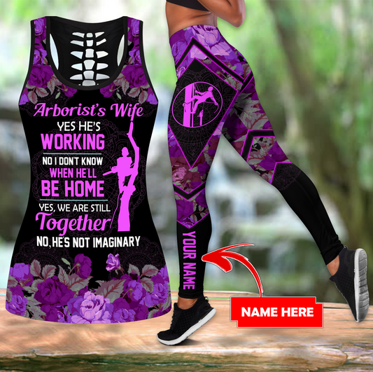 Arborist's wife hollow tank & leggings combo