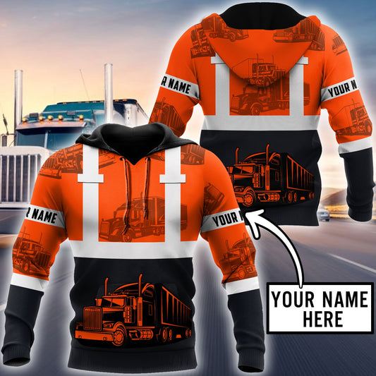 Premium Customized Name 3D All Over Printed Unisex Shirt For Trucker