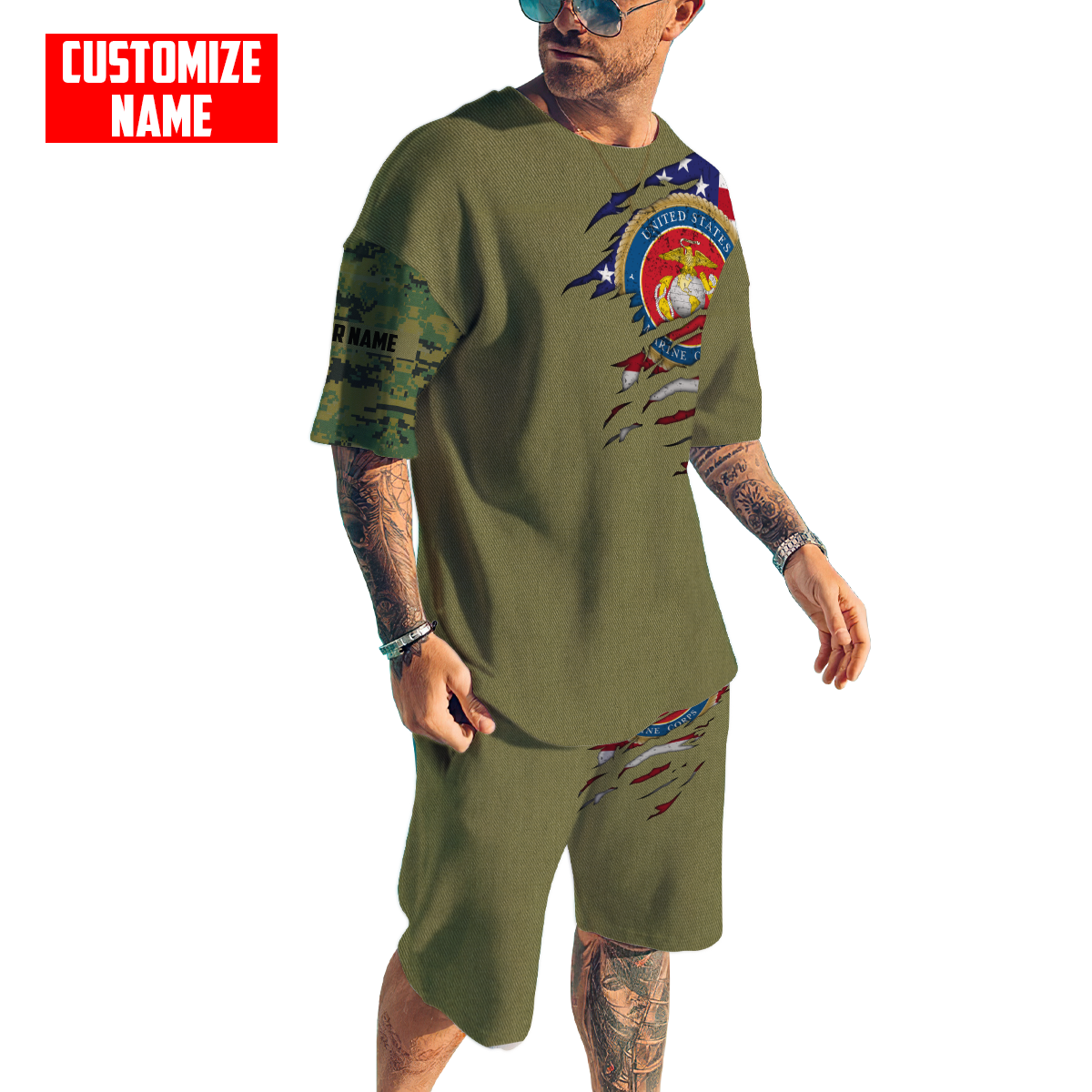 Custom name Soldier US Marine Corps 3d all over printed shirt hoodie MH06072107