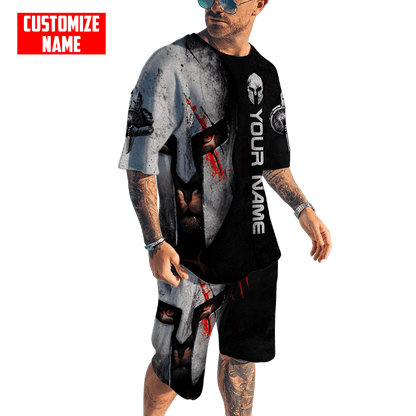 Custom Name King Lion 3D All Over Printed Combo T-Shirt BoardShorts