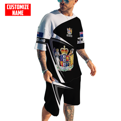 New Zealand Aotearoa Coat Of Arm Army Camou Personalize 3D Unisex Hoodie