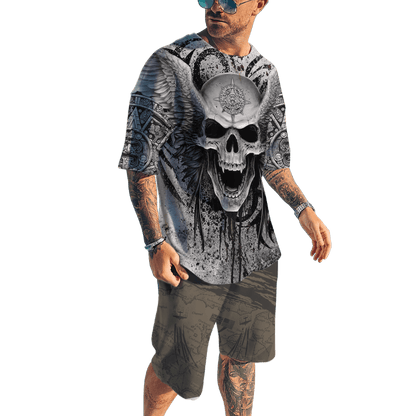 Aztec Mexican Combo T-shirt and Short 3D All Over Printed