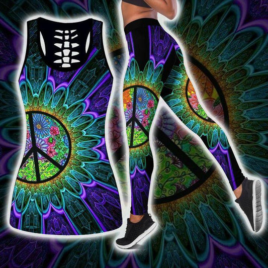 Premium Hippie 3D Over Printed Legging & Tank Top