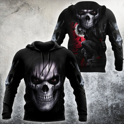 Skull In The Night Moon Hoodie For Men And Women NTN04032101