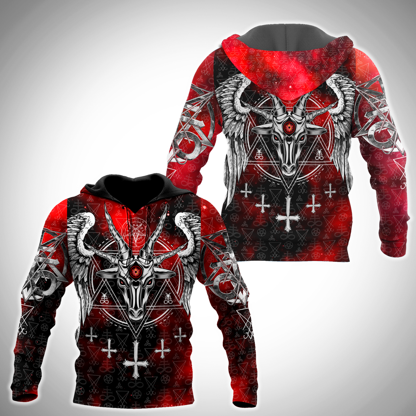 3D All Over Printed Satanic Unisex Shirts