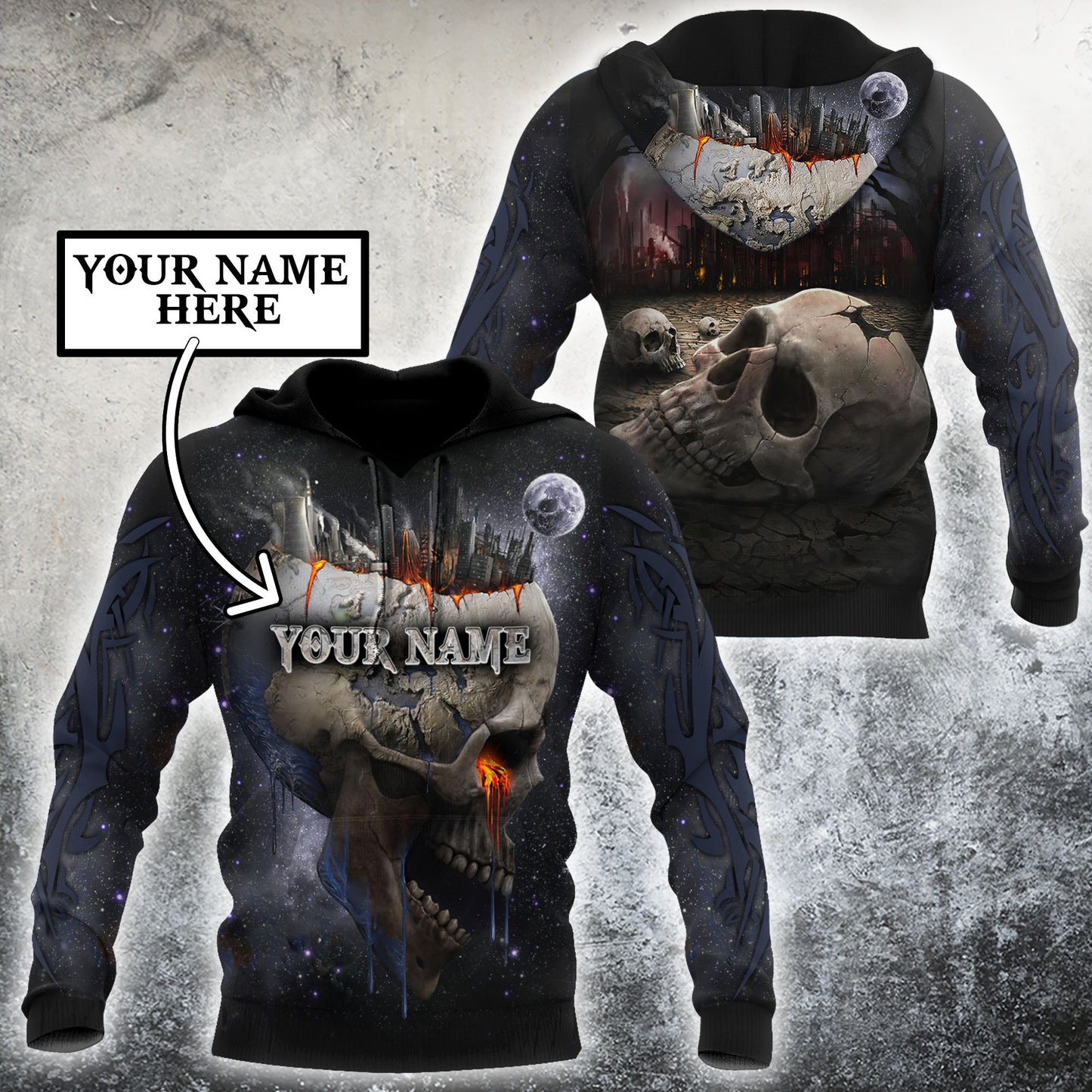 Customize Name Dead City Skull Hoodie For Men And Women NTN15032104