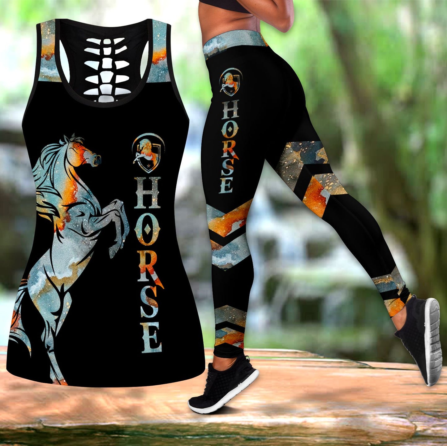 Horse  Combo Legging + Tank Top 3D All Printed