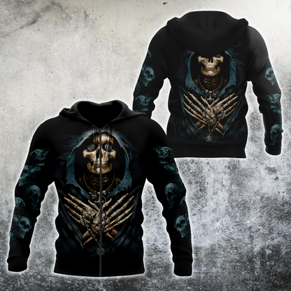 Skull And Coin In Eyes Hoodie For Men And Women MH27022102