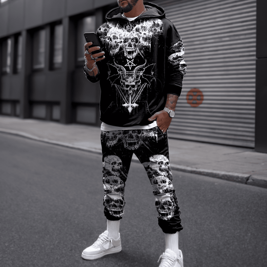 Dark Satanic 3D All Over Printed Combo Hoodie + Sweatpant